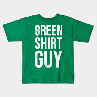 Retro Green Shirt Guy Kids T-Shirt